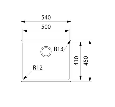 Franke Bolero BOX210-50 Single Bowl Sink