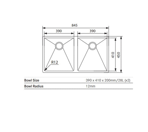 Linea Double Bowl Universal Sink