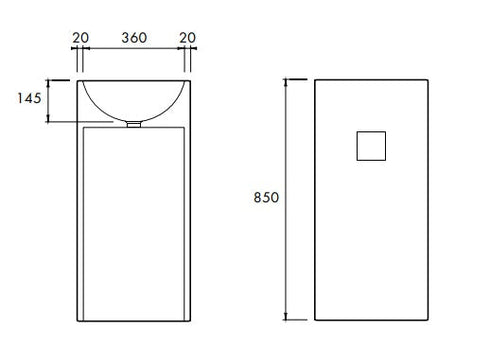 Apaiser Lunar Freestanding Basin