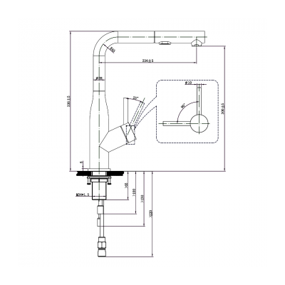 Villeroy & Boch Modern Steel 2.0 Pull Out Kitchen Mixer