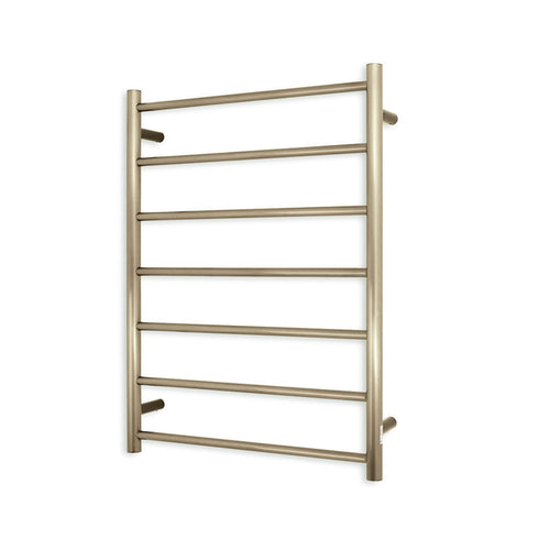 Radiant Heated Towel Rail Brushed Nickel Round Bar BN-RTR01