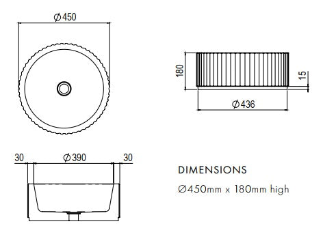 Apaiser Tulle Round Above Counter Basin