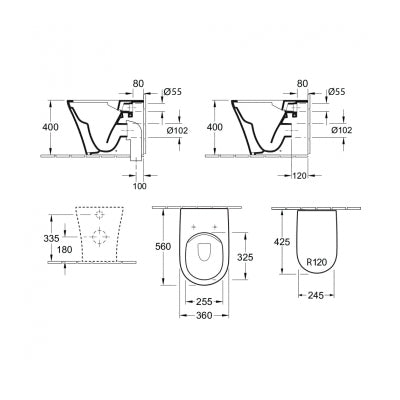 Onovo 2.0 Direct Flush Wall Face Pan