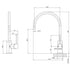 Phoenix Vivid Slimline 220mm Gooseneck Sink Mixer