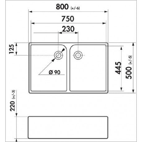 Abey Chambord Clotaire Large Double Bowl