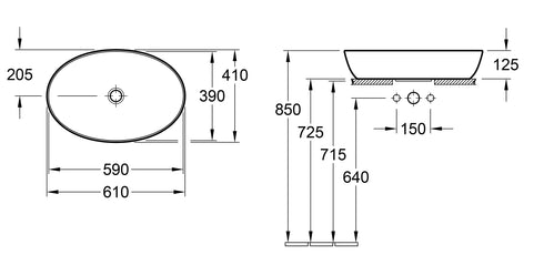 Villeroy & Boch Artis Oval Above Counter Basin