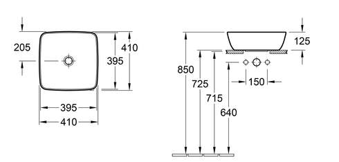 Villeroy & Boch Artis Square Above Counter Basin