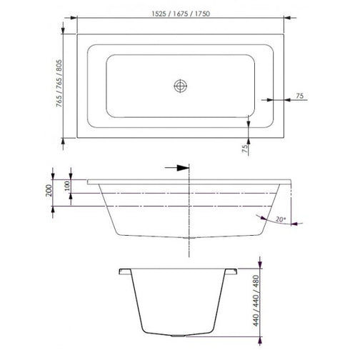 Decina Carina Inset Bath