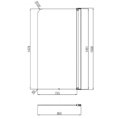 Decina Cascade Pivot Panel Bath Shower Screen
