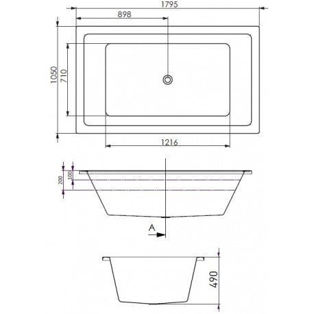 Decina Lago Inset Bath