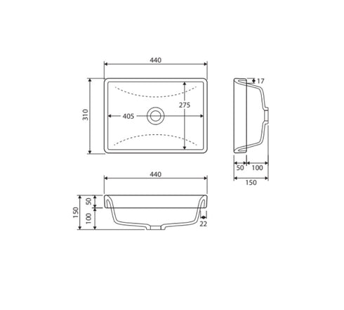 Fienza Sarah Semi Inset Basin