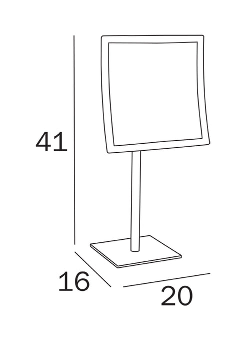 Inda Square Magnifying Mirror Freestanding