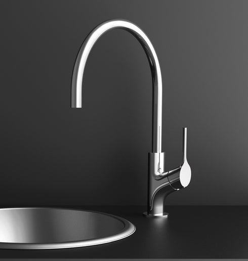 Phoenix Vivid Slimline Oval 220mm Gooseneck Sink Mixer