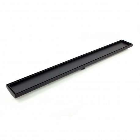 Matte Black Linear Tile Insert Shower Grate 900mm