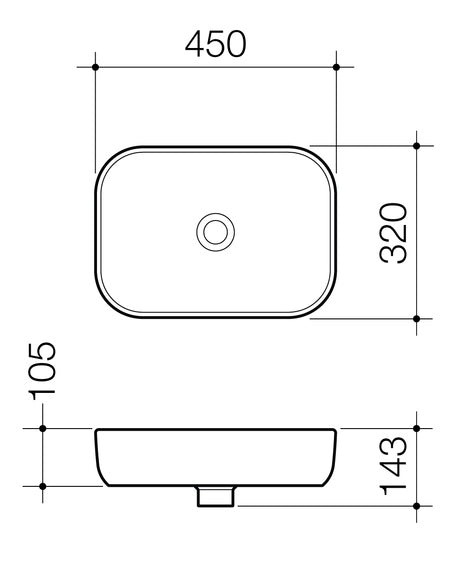 Caroma Luna Above Counter Basin