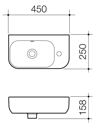 Caroma Luna Hand Wall Basin