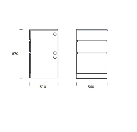 Nugleam 45L Laundry Cabinet