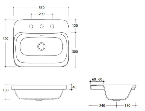 Studio Bagno Soul 4 Inset Basin
