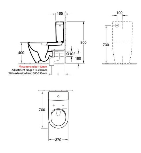 Villeroy & Boch Subway 2.0 Directflush BTW Toilet Suite
