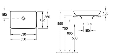 Villeroy & Boch Venticello Above Counter Basin