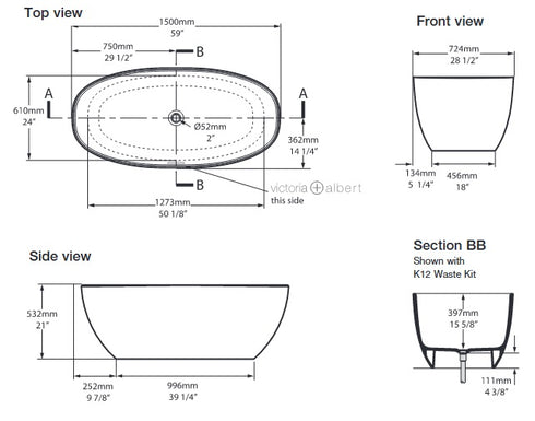 Victoria + Albert Barcelona 1500 Bath