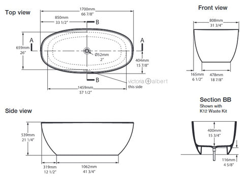 Victoria + Albert Barcelona 1700 Bath