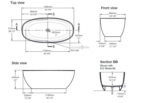 Victoria + Albert Barcelona 1800 Bath