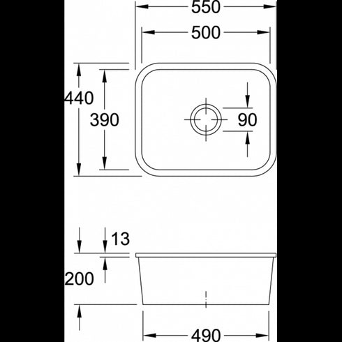 Villeroy & Boch Cisterna 60C Undermount Sink