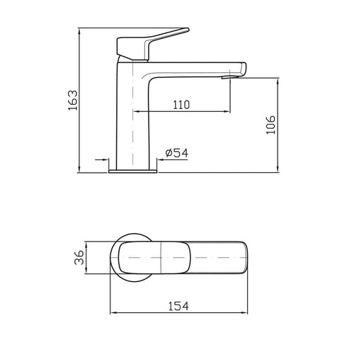 Zucchetti Brim Basin Mixer
