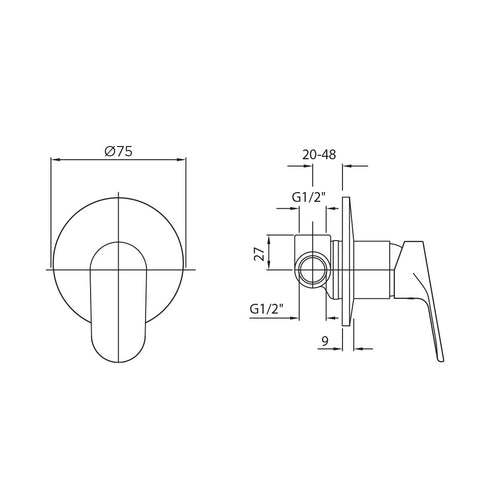 Zucchetti Nikko Shower Mixer