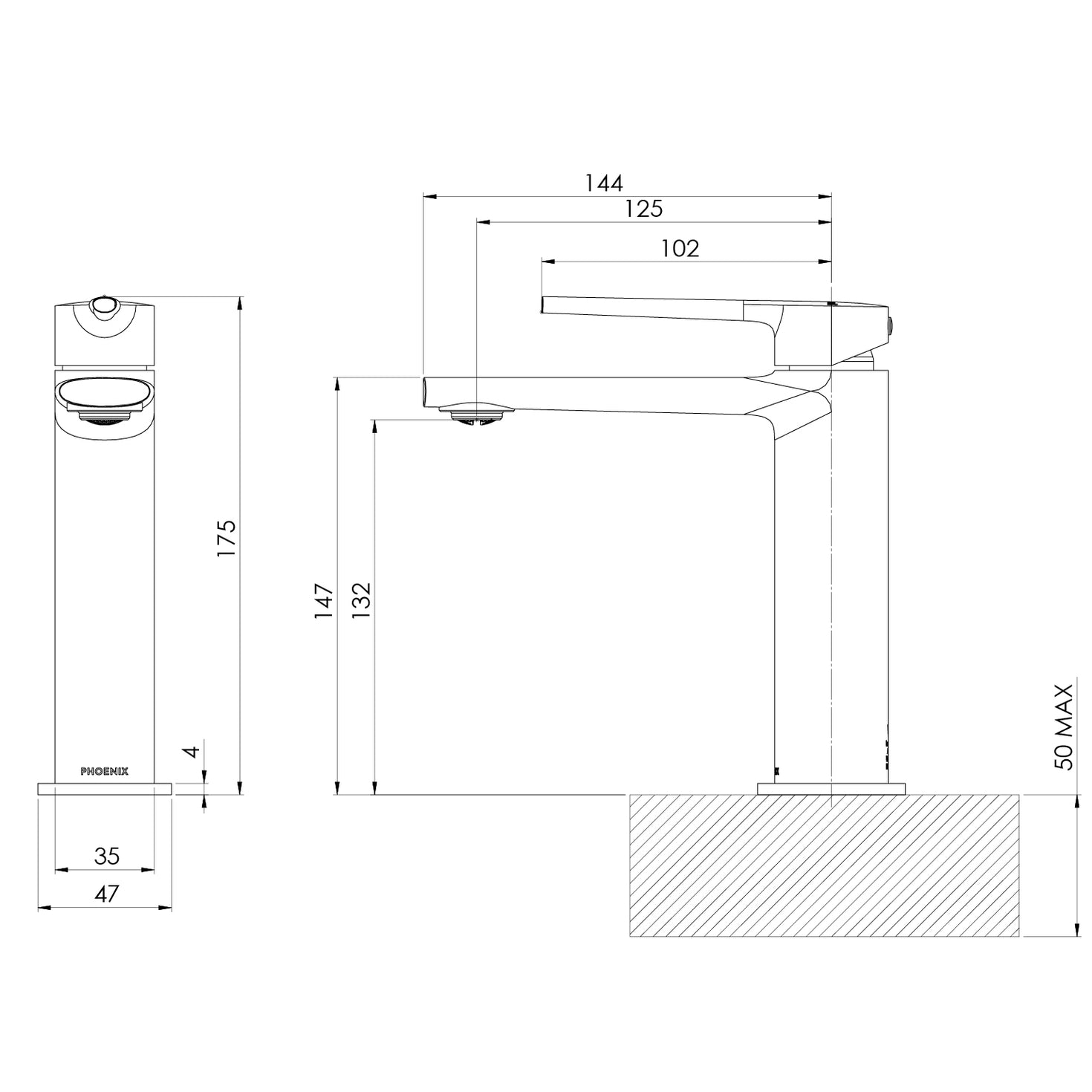 Phoenix Vask Basin Mixer