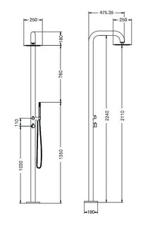 Rainware Bronte Freestanding Outdoor Shower