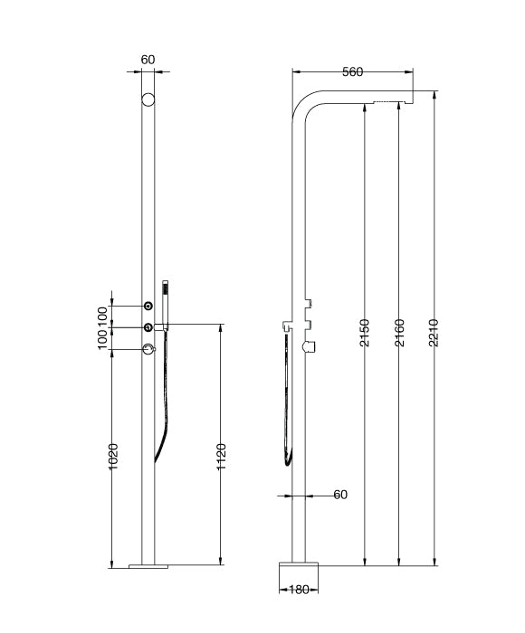 Rainware Avoca Freestanding Outdoor Shower