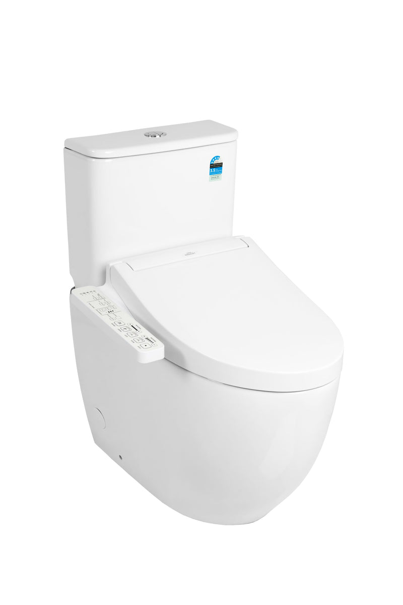 B&H Elongated BTW Rimless Toilet with TOTO C2 Side Control Washlet ...
