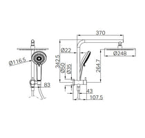 Harmony Bassini Plus Compact Twin Shower