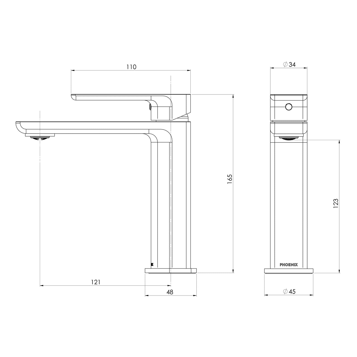 Phoenix Gloss MKII Basin Mixer