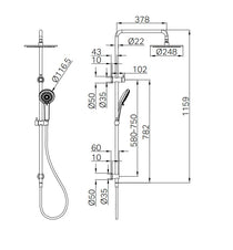 Harmony Bassini Plus Twin Shower