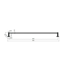 Meir Round Single Towel Rail 900mm