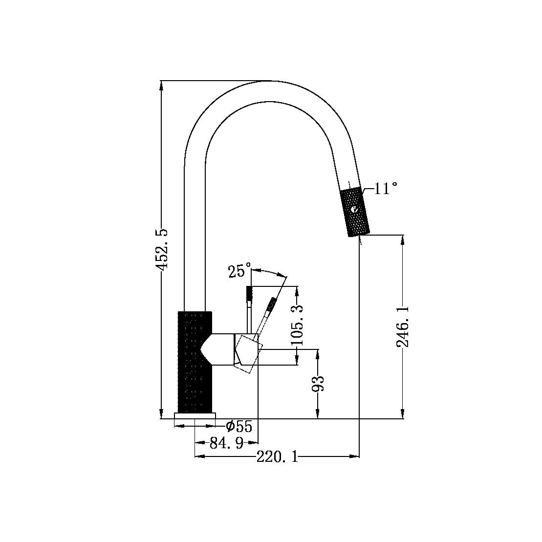 Nero Opal Pullout Sink Mixer