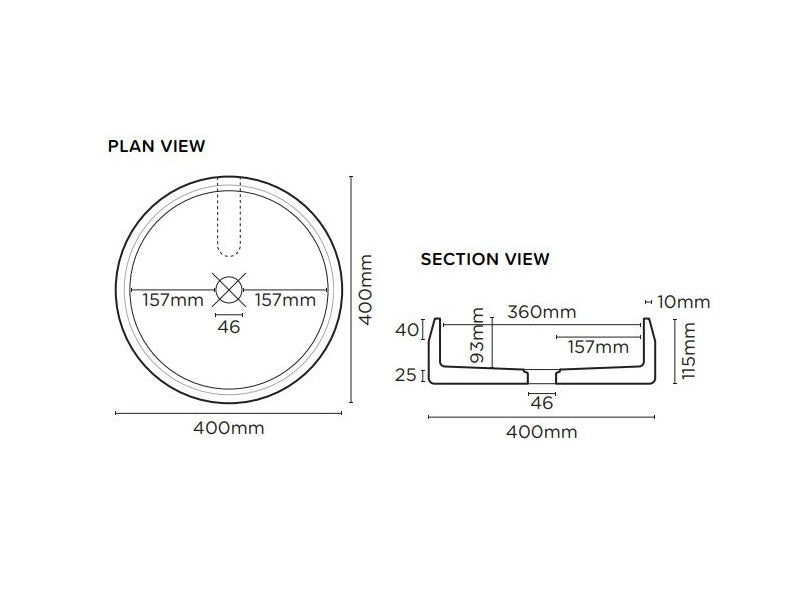 Nood Co Prism Circle Concrete Basin