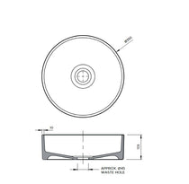 Robert Gordon Clay 350 Ceramic Above Counter Round Basin
