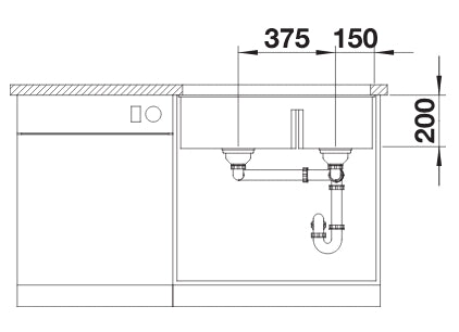 Blanco Subline 430/270-U Double Bowl Undermount Sink