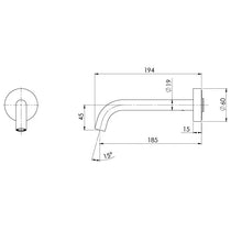 Phoenix Slimline Plus Wall Spout 180mm with 60mm Backplate