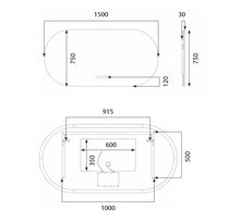KÄPSEL Fless Framless Oval 1500 Led Mirror