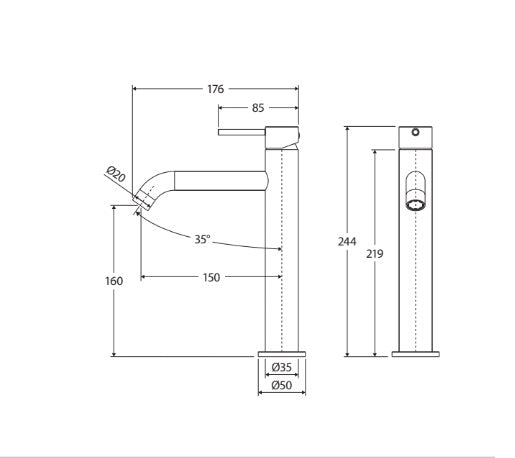 Fienza Kaya Medium Basin Mixer