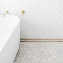 Lauxes Slimline Tile Insert Shower Grate Kit Matte Gold