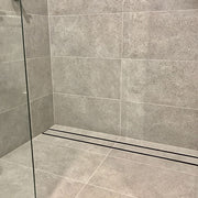 Lauxes Slimline Tile Insert Shower Grate Kit Midnight Black