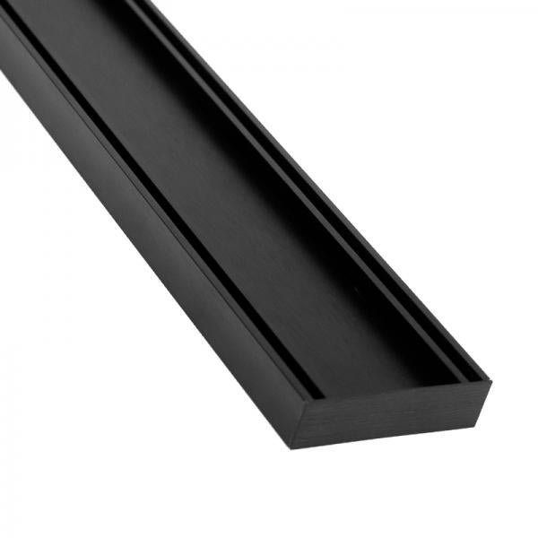 Lauxes Slimline Tile Insert Shower Grate Kit Midnight Black