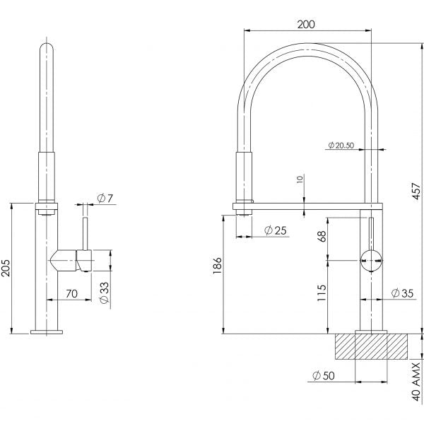 Phoenix Blix Flexible Sink Mixer