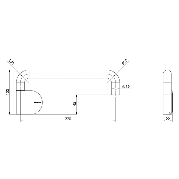 Phoenix Designer Round Swivel Bath Outlet